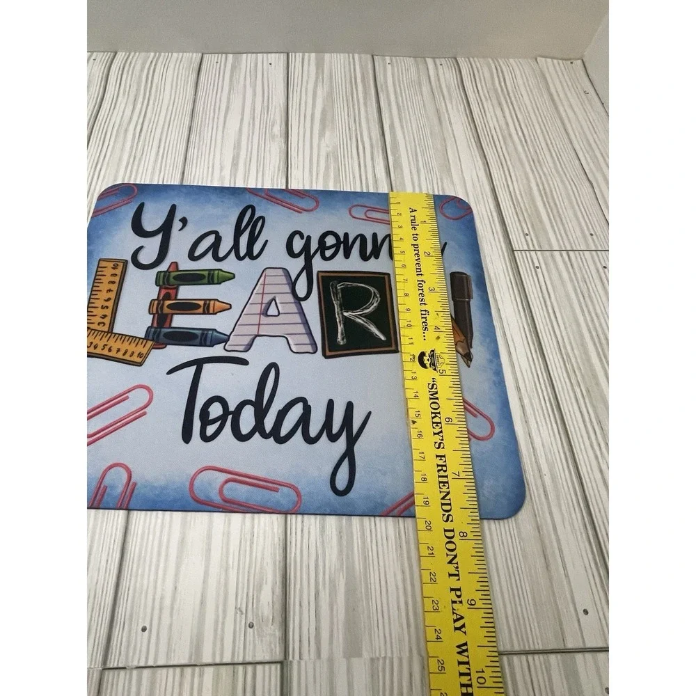 6 Piece Teacher Gift- Mousepad, 3 Large Paper Clips, Beadable Pen, And Key Chain